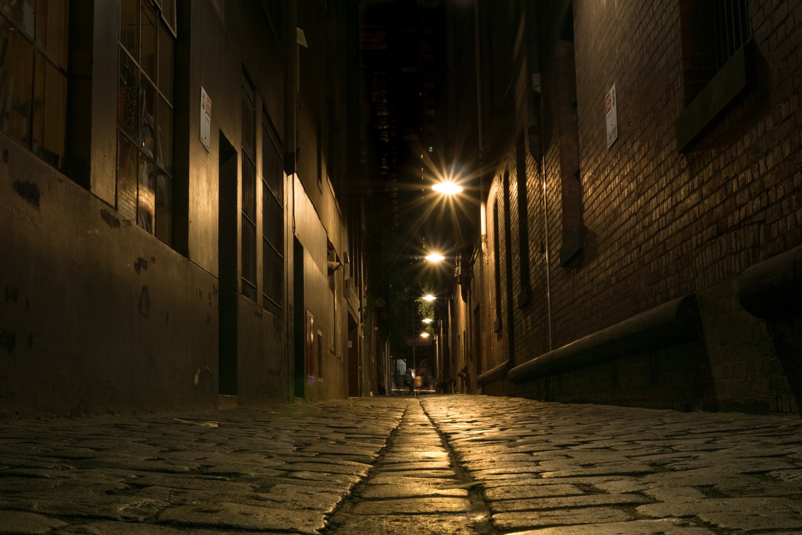 Urban Alley Way at Night